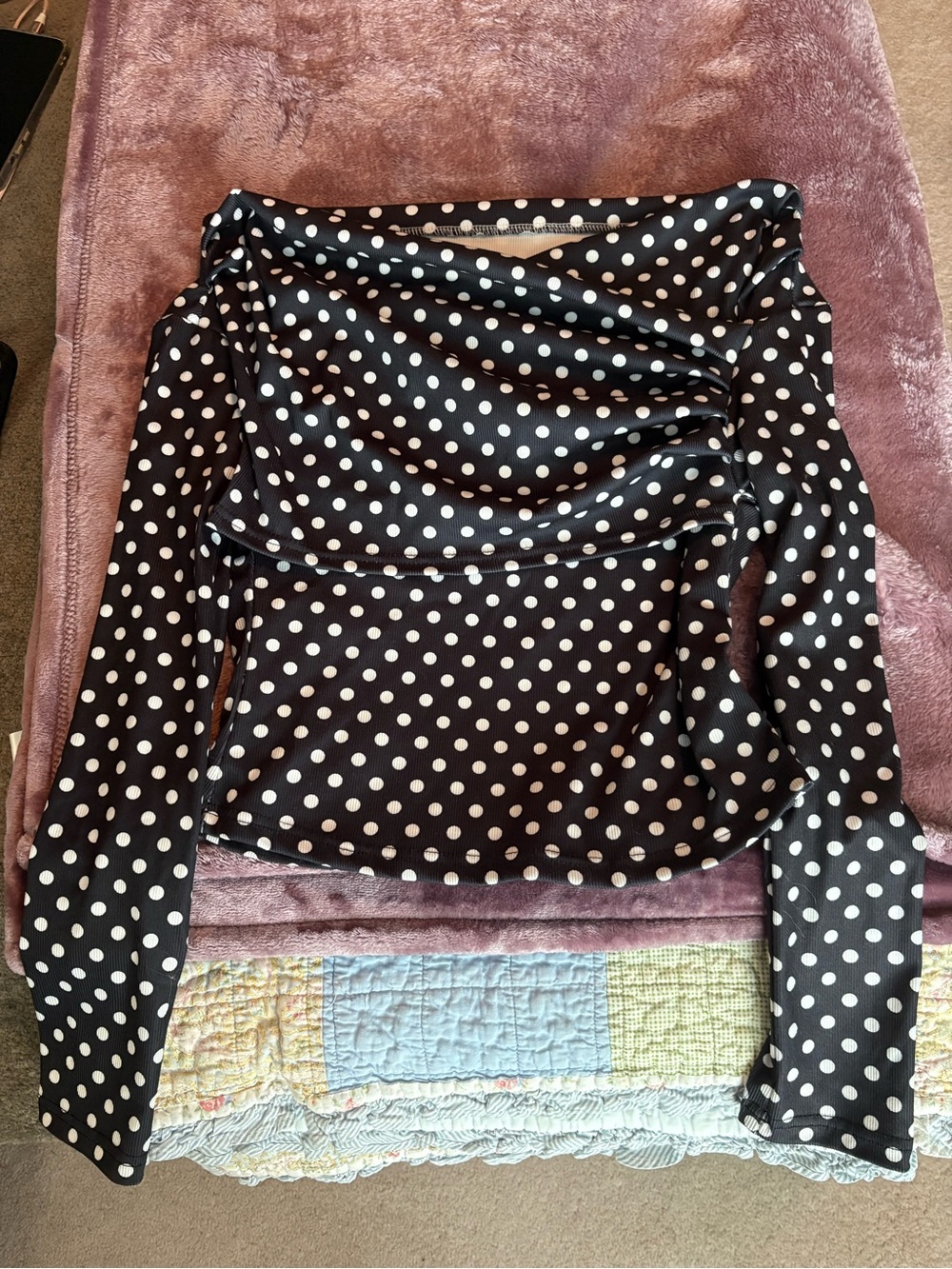 SHEIN OTS Polka Dot Top